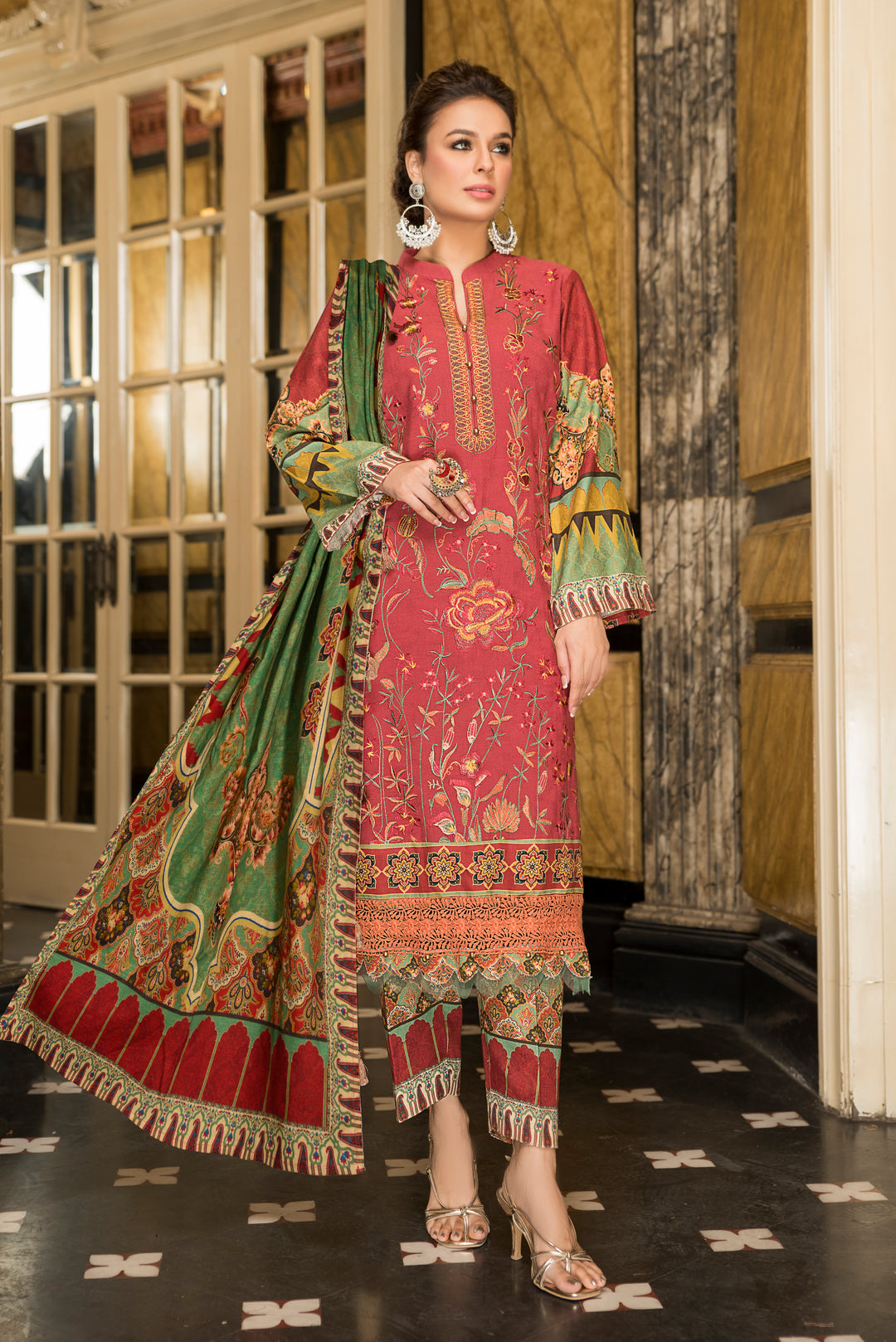 Self Jacquard Khaddar Unstitched By Jacquard Clothing winter collection 