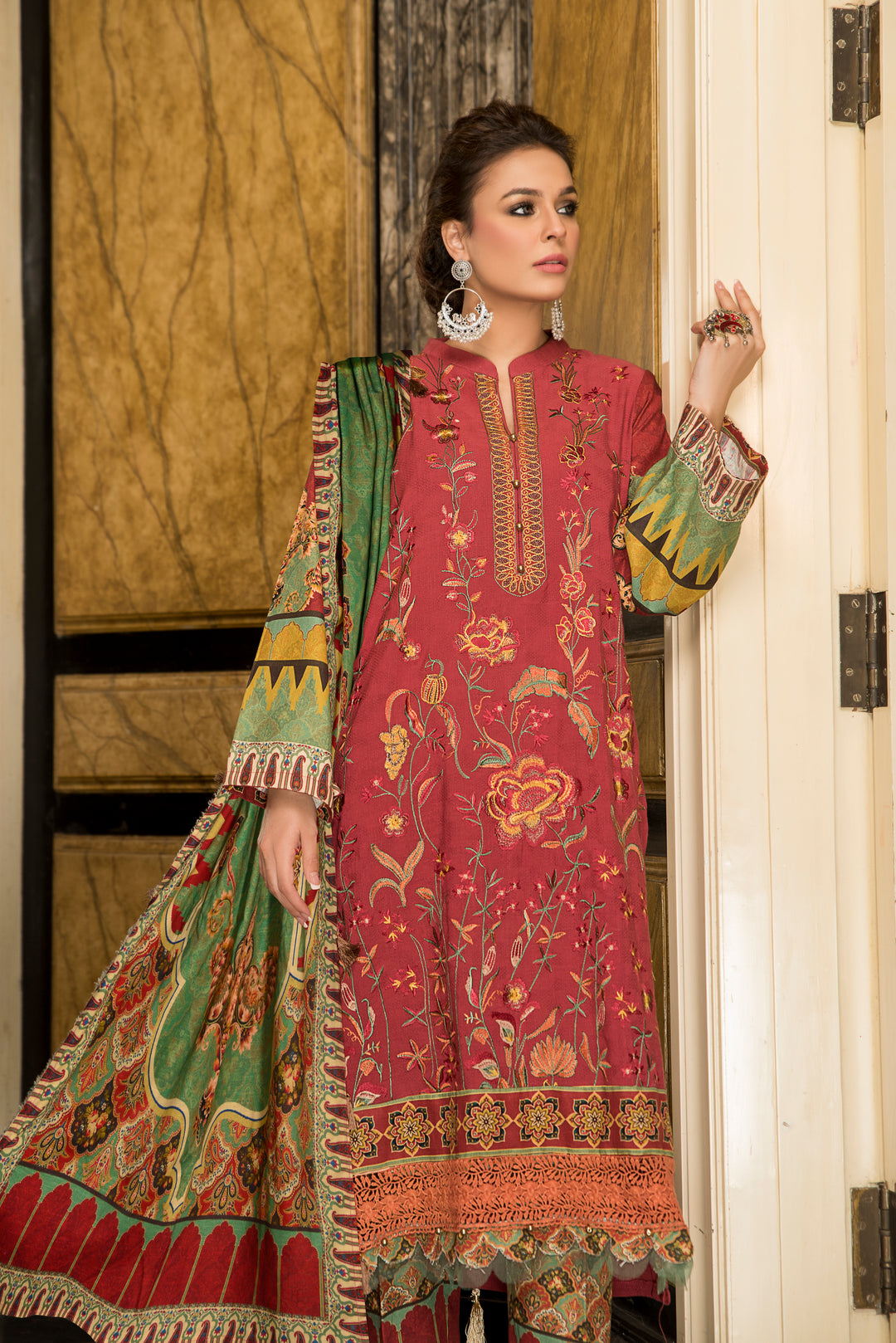 Self Jacquard Khaddar Unstitched By Jacquard Clothing winter collection 