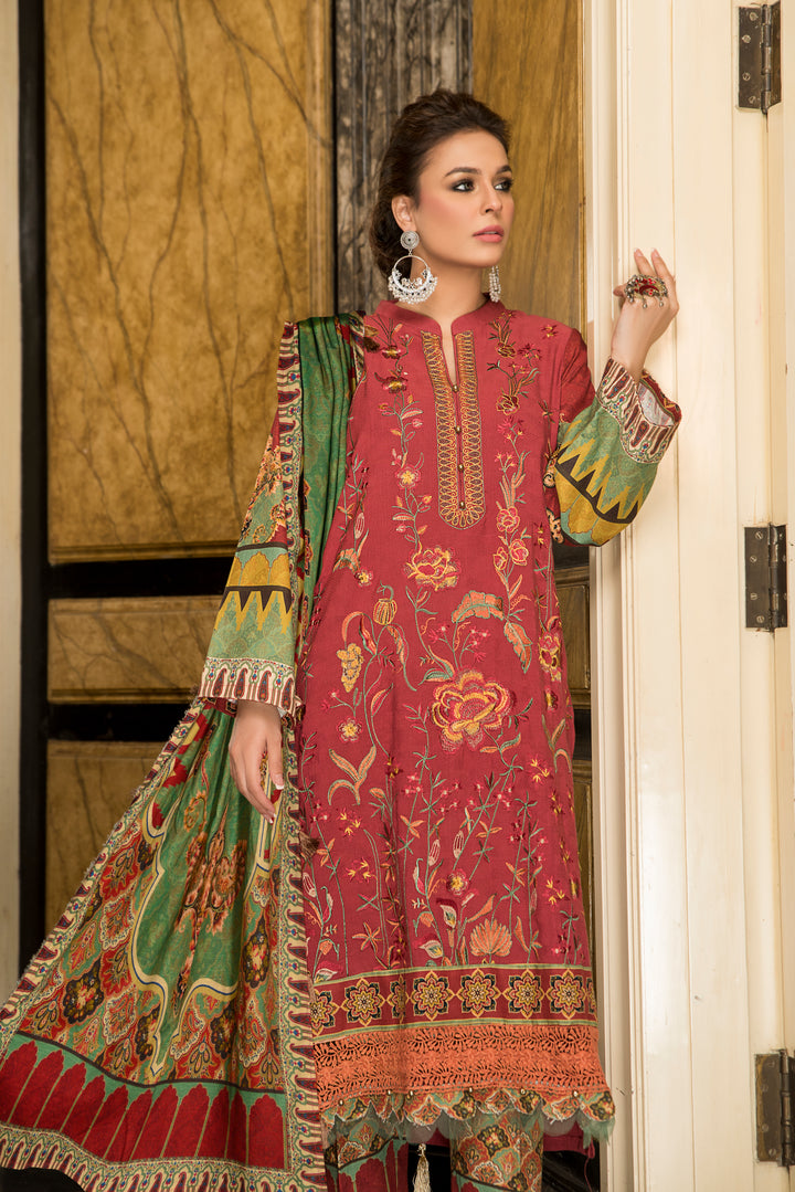 Self Jacquard Khaddar Unstitched By Jacquard Clothing winter collection 