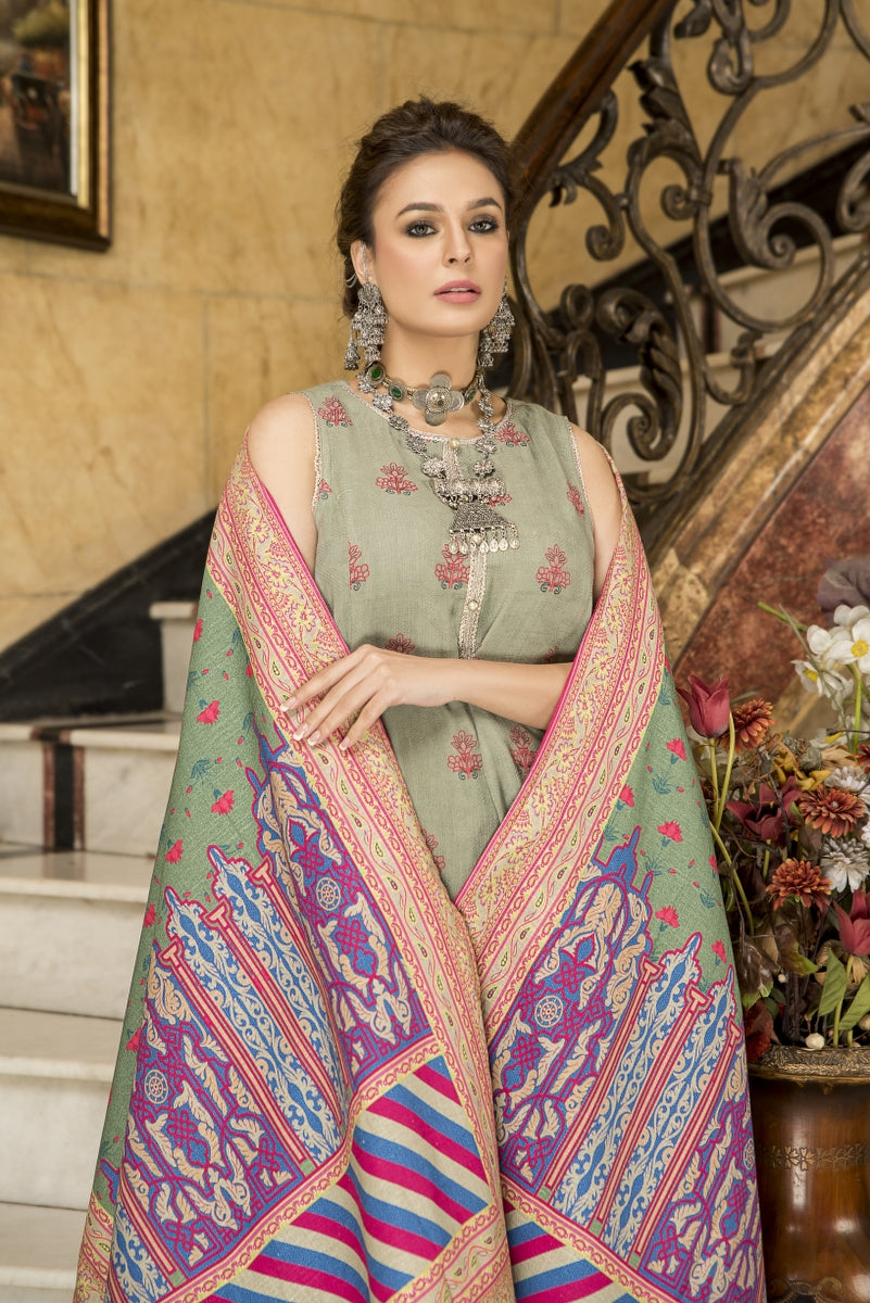 Self Jacquard Khaddar Unstitched By Jacquard Clothing winter collection