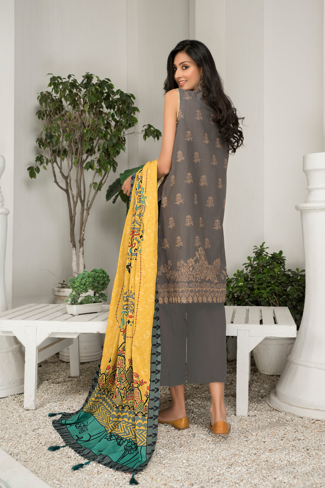 Dyed Slub Jacquard Khaddar Winter Collection by Jacquard Clothing