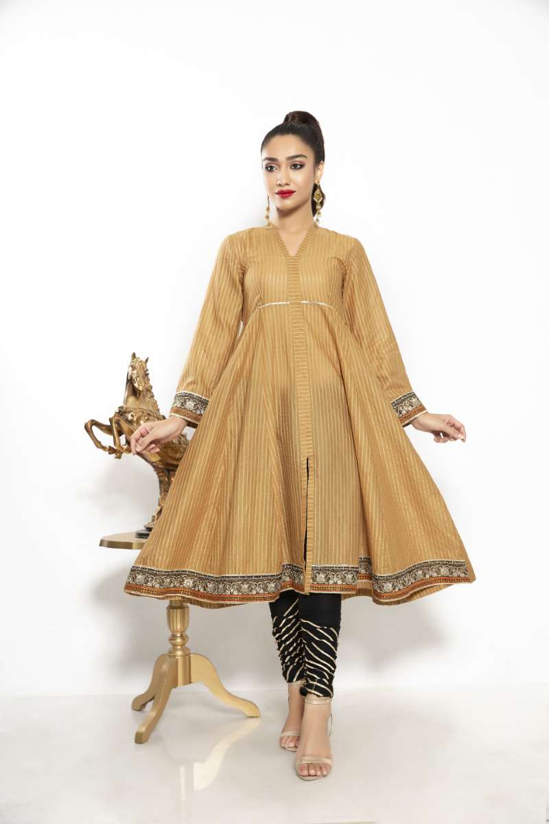 LAWN SHIRT / MUGHAL GOLD - Jacquard.pk