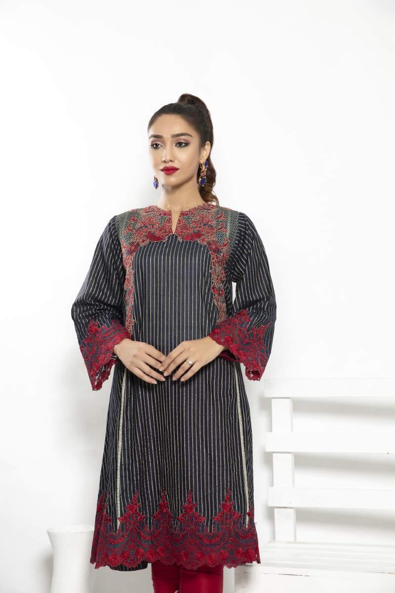 LAWN SHIRT / MID NIGHT BLISS - Jacquard.pk