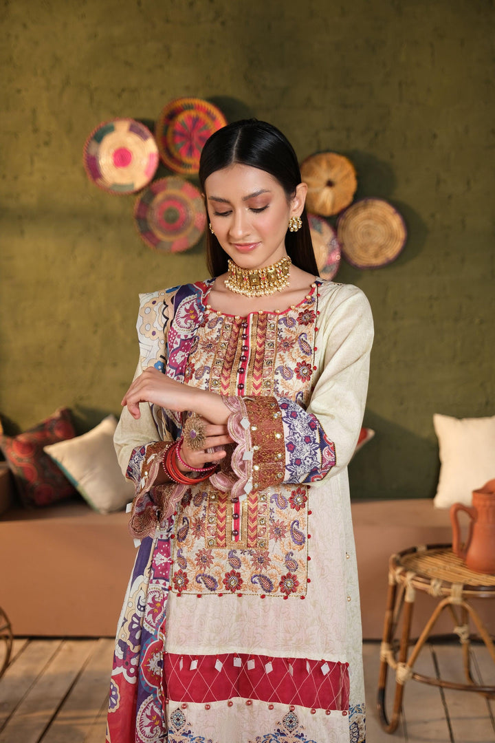 GUL-E-RANA Unstitched 3 Piece - Jacquard Clothing