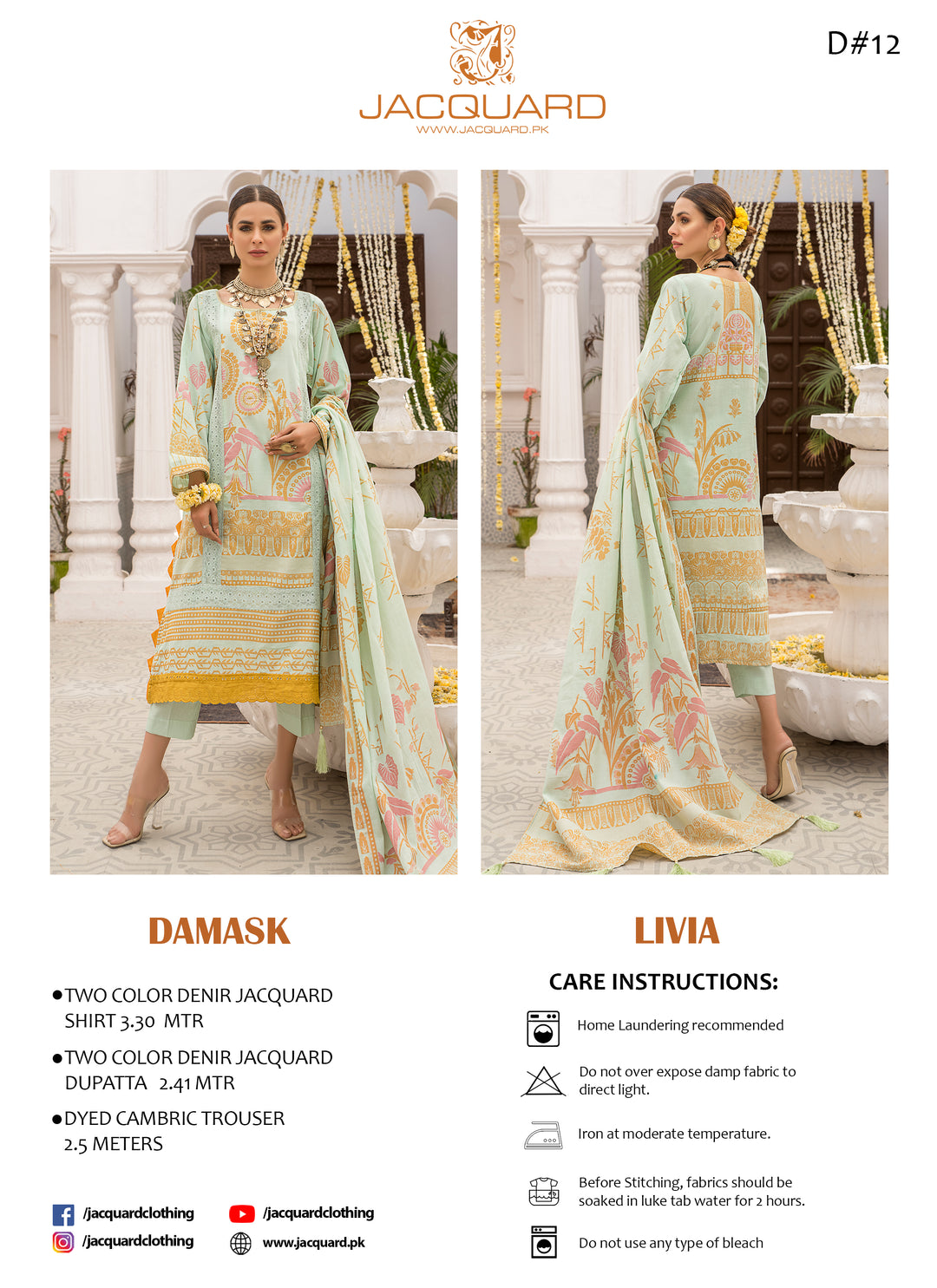 Hand Weaved jacquard Eid Festive Collection Sumer 2022 by jacquard clothing