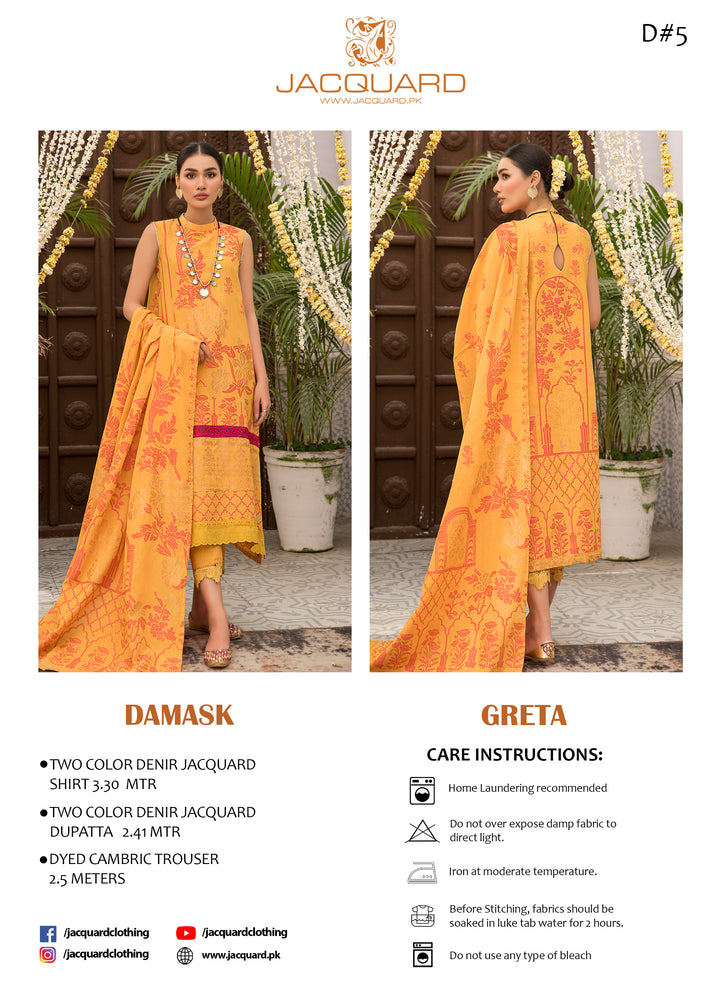 Hand Weaved jacquard Eid Festive Collection Sumer 2022 by jacquard clothing