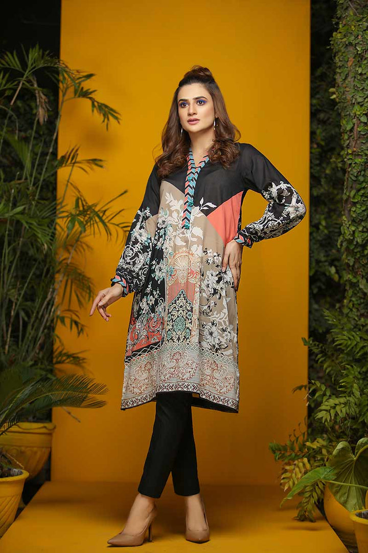 LAWN SHIRT / FLORAL COLOR BLOCK - Jacquard.pk