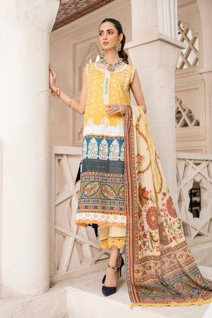 LAWN COLLECTION 3PCS UNSTITCHED BY JACQUARD CLOTHING SUMMER SPRING 2022