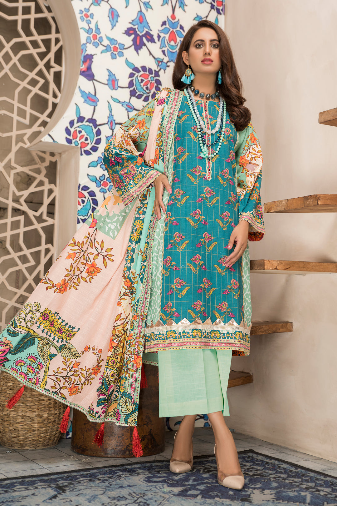 Shahdokht Unstitched Winter collection Masoori slub khaddar by Jacquard Clothing 