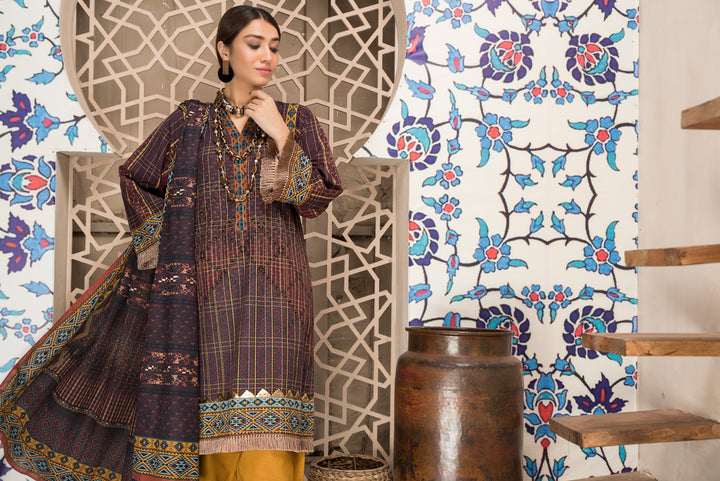Shahdokht Unstitched Winter collection Masoori slub khaddar by Jacquard Clothing 