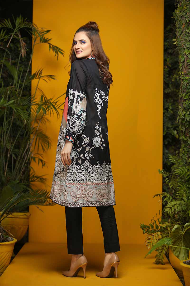 LAWN SHIRT / FLORAL COLOR BLOCK - Jacquard.pk