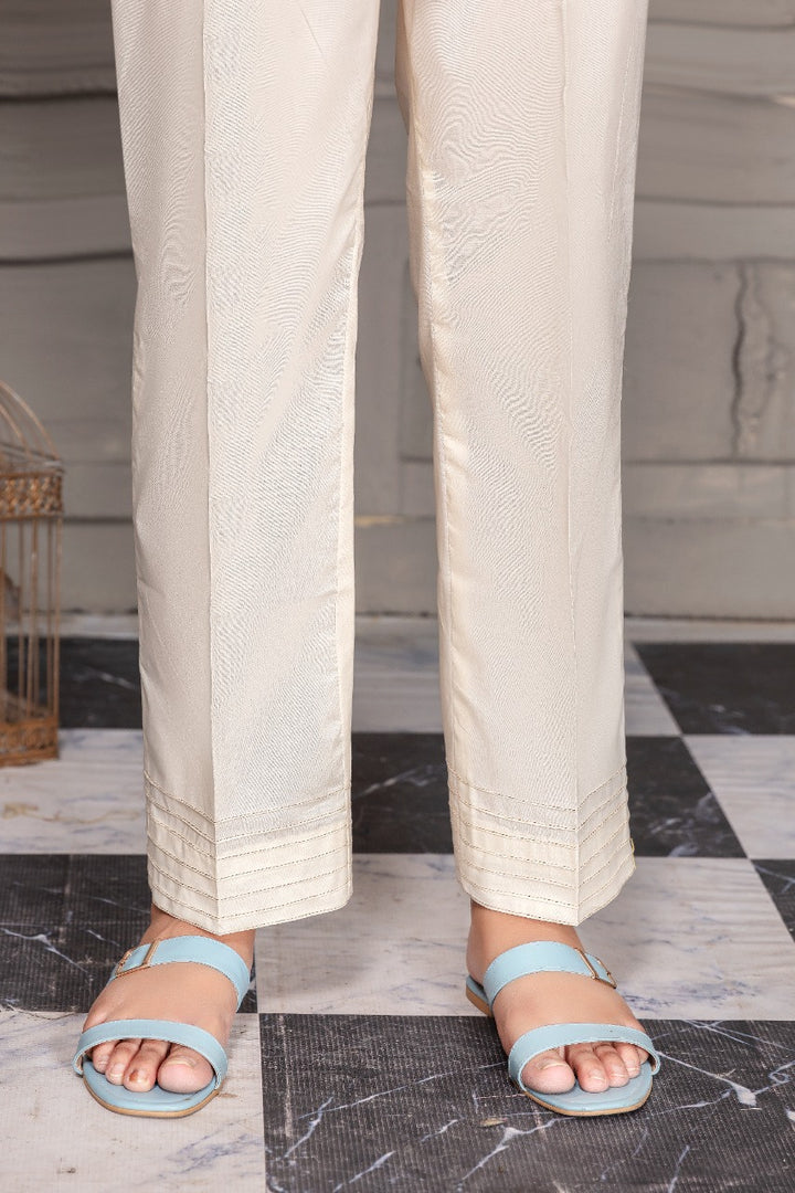 PLEATED PANTS/ CAMBRIC TROUSER - Jacquard
