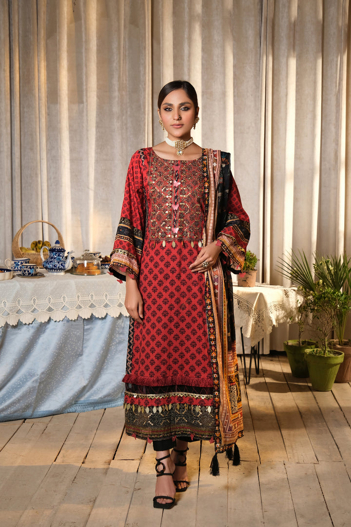 BAGH-E-BAHAR COLLECTION / 3PC / EMBROIDERED LAWN UNSTITCHED 3PCS SUMMER 2023 BY JACQUARD CLOTHING 