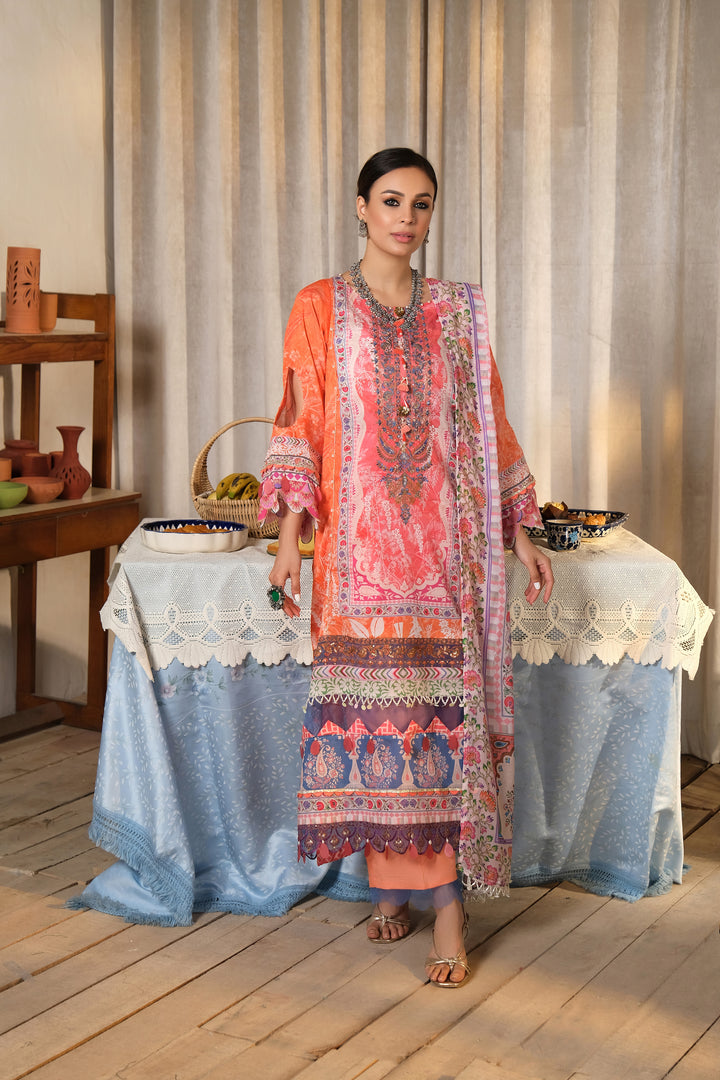 BAGH-E-BAHAR COLLECTION / 3PC / EMBROIDERED LAWN UNSTITCHED 3PCS SUMMER 2023 BY JACQUARD CLOTHING 