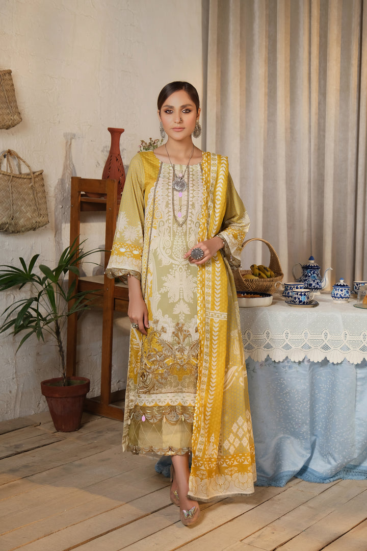 BAGH-E-BAHAR COLLECTION / 3PC / EMBROIDERED LAWN UNSTITCHED 3PCS SUMMER 2023 BY JACQUARD CLOTHING 